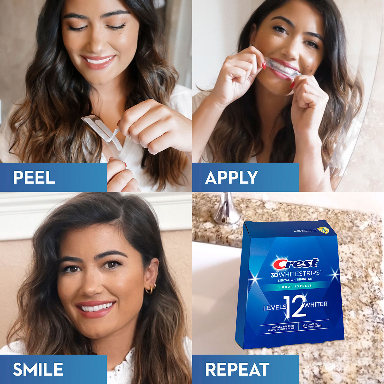 Oral-B 3DWhitestrips 1 Hour Express Pribor Plave | HR_OB70323