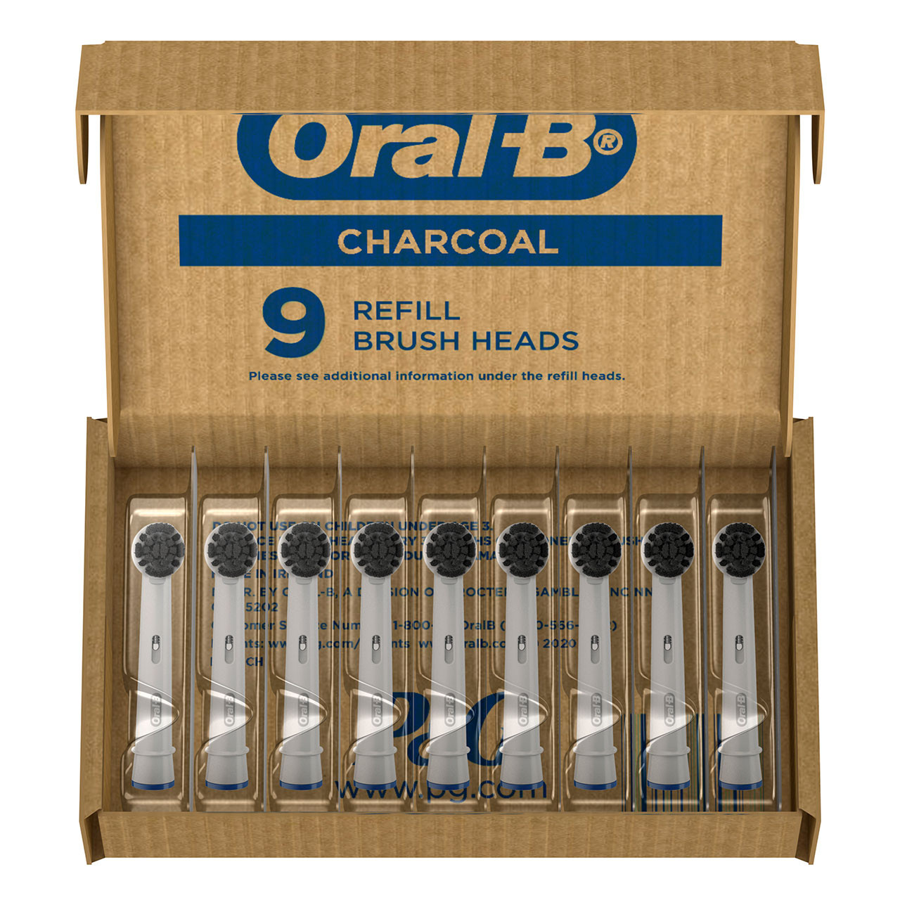 Oral-B Charcoal bristles Druge glave četkica Sive | HR_OB72772