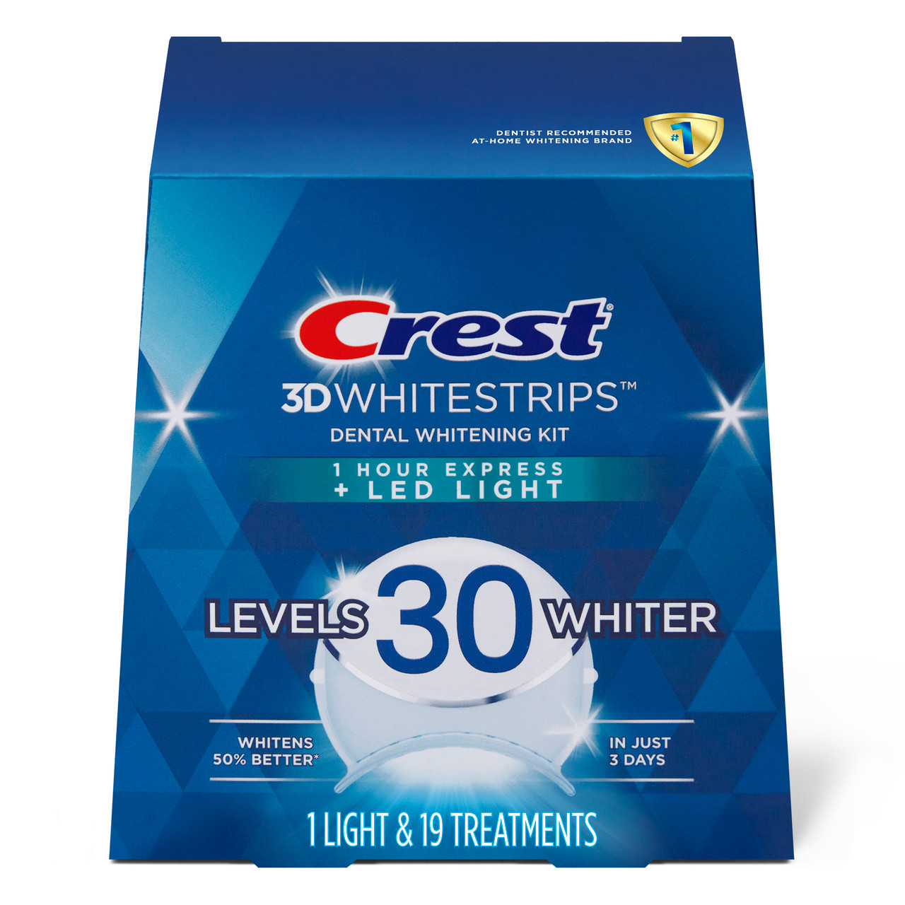 Oral-B Crest 3DWhitestrips Dental Whitening Kit 1 Hour Express + LED Pribor Svijetlo | HR_OB15580