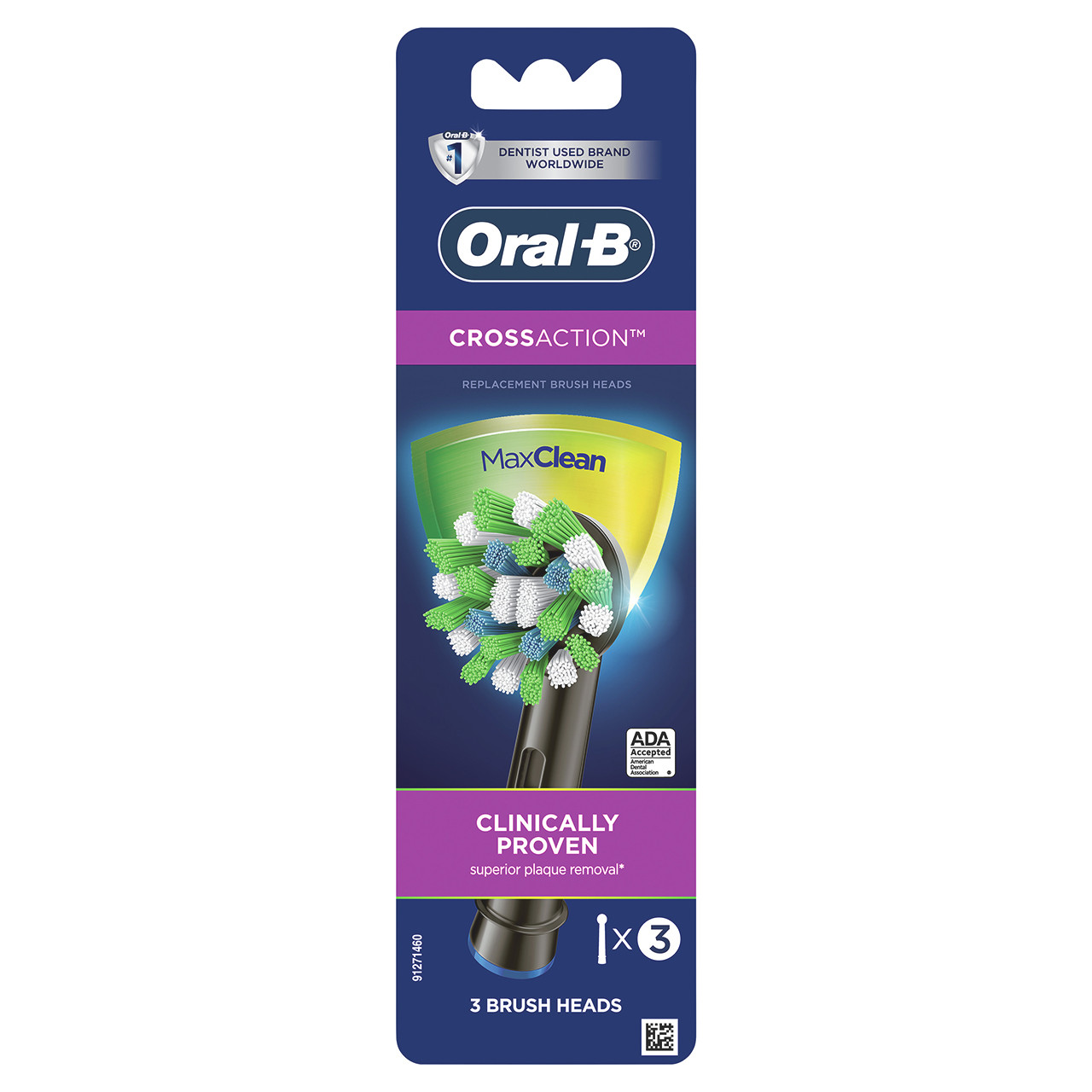 Oral-B CrossAction Druge glave četkica Crne | HR_OB53919