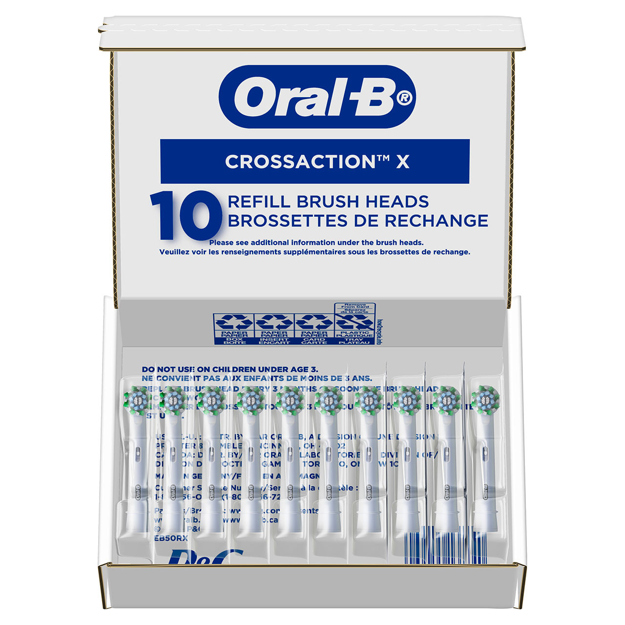 Oral-B CrossAction X-Filament Druge glave četkica Plave | HR_OB32508