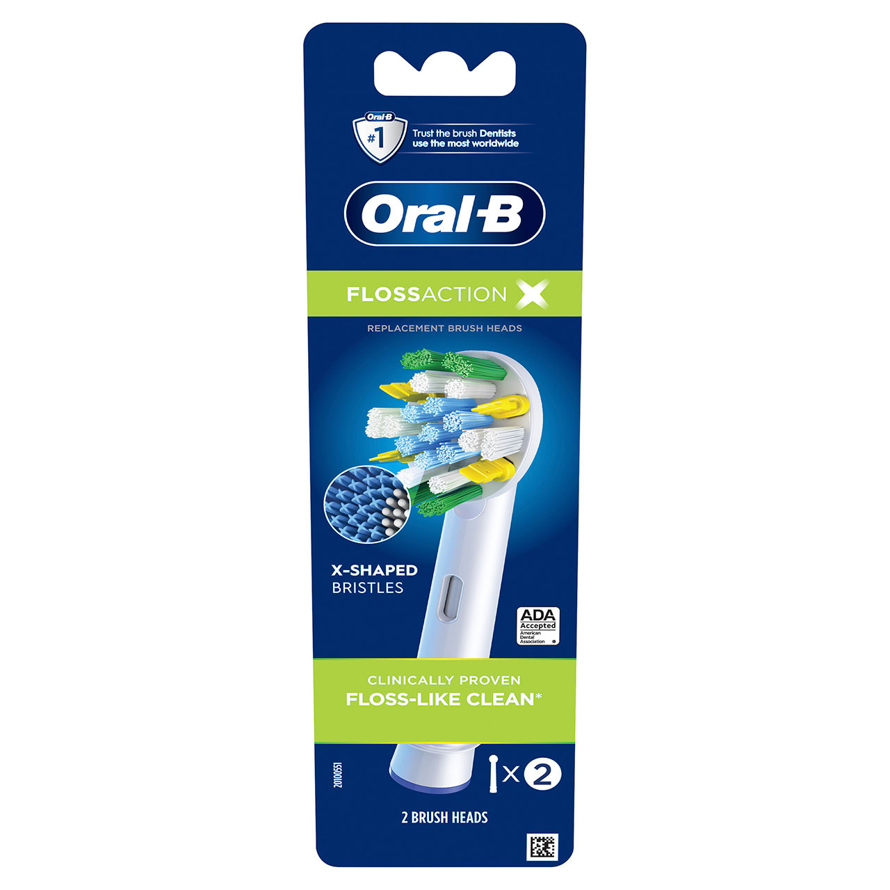 Oral-B FlossAction X-Filament Druge glave četkica Bijele | HR_OB67648