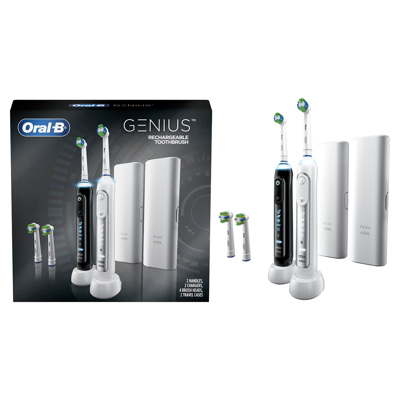 Oral-B Genius 6000 Rechargeable Genijalna serija Crne Bijele | HR_OB85128