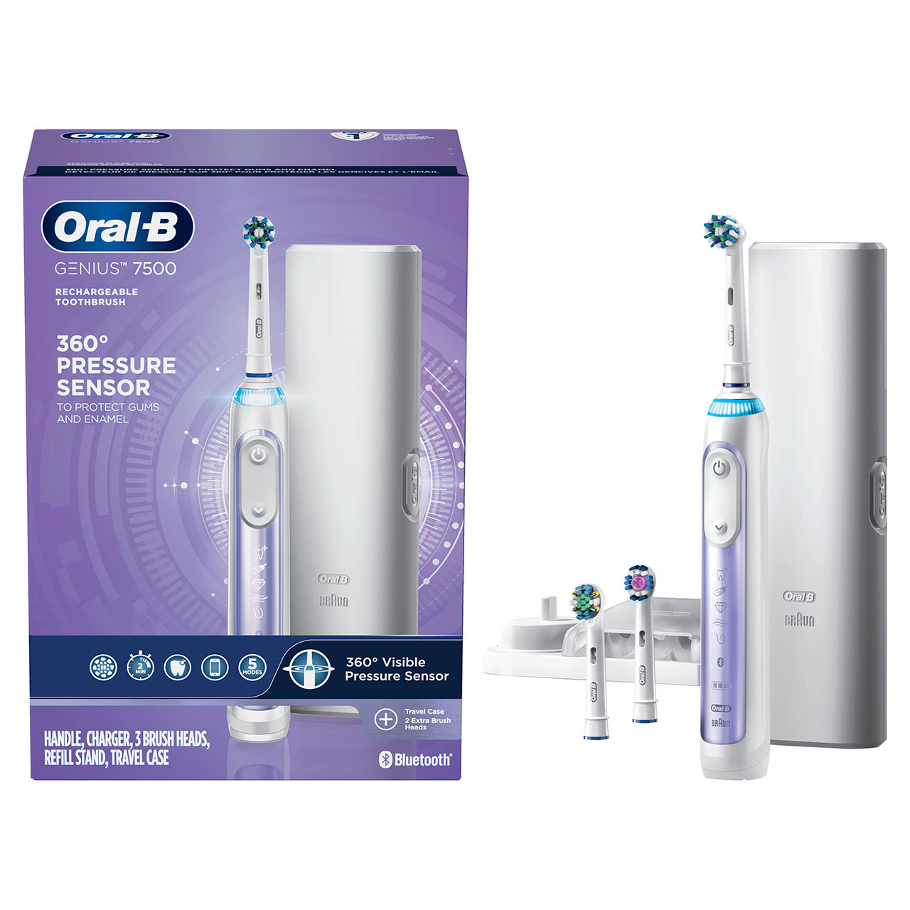 Oral-B Genius 7500 Rechargeable Genijalna serija Ljubičaste | HR_OB72448