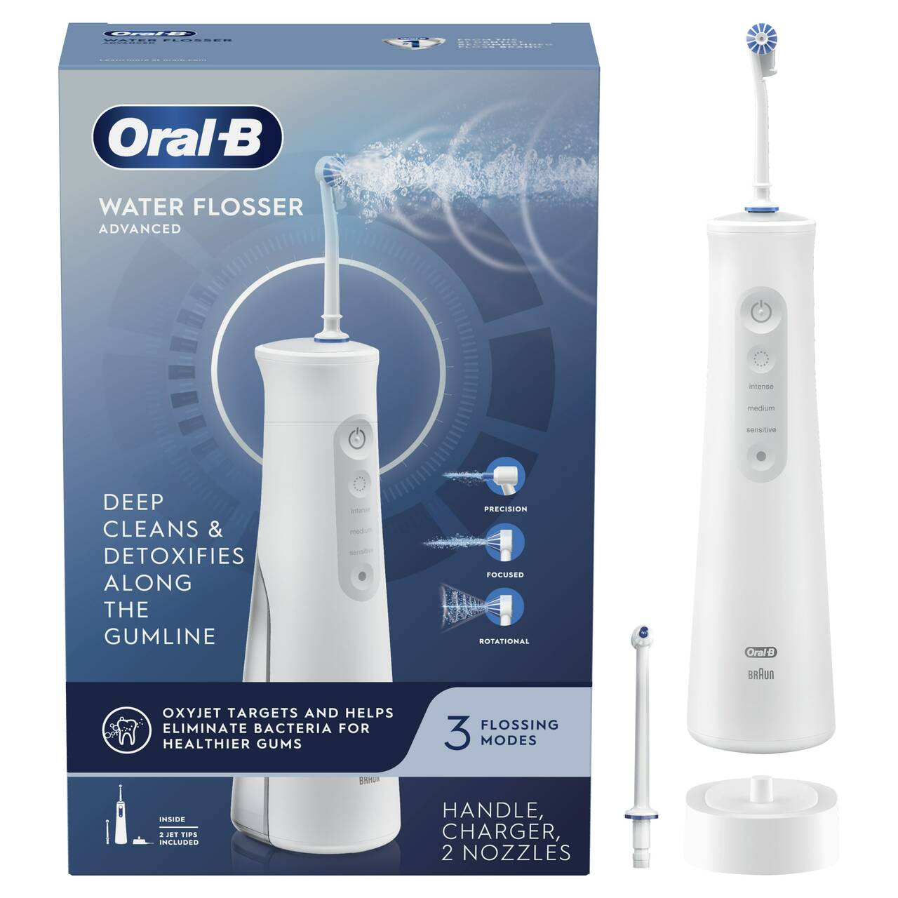 Oral-B Water Flosser Advanced, Portable Oral Irrigator Handle Pribor Bijele | HR_OB50980